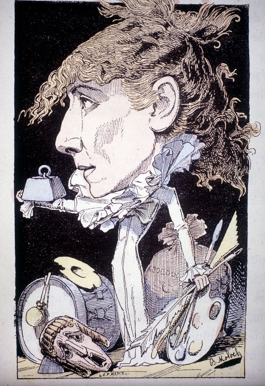 Caricatura de Henriette Rosine Bernard alias Sarah Bernhardt de Moloch