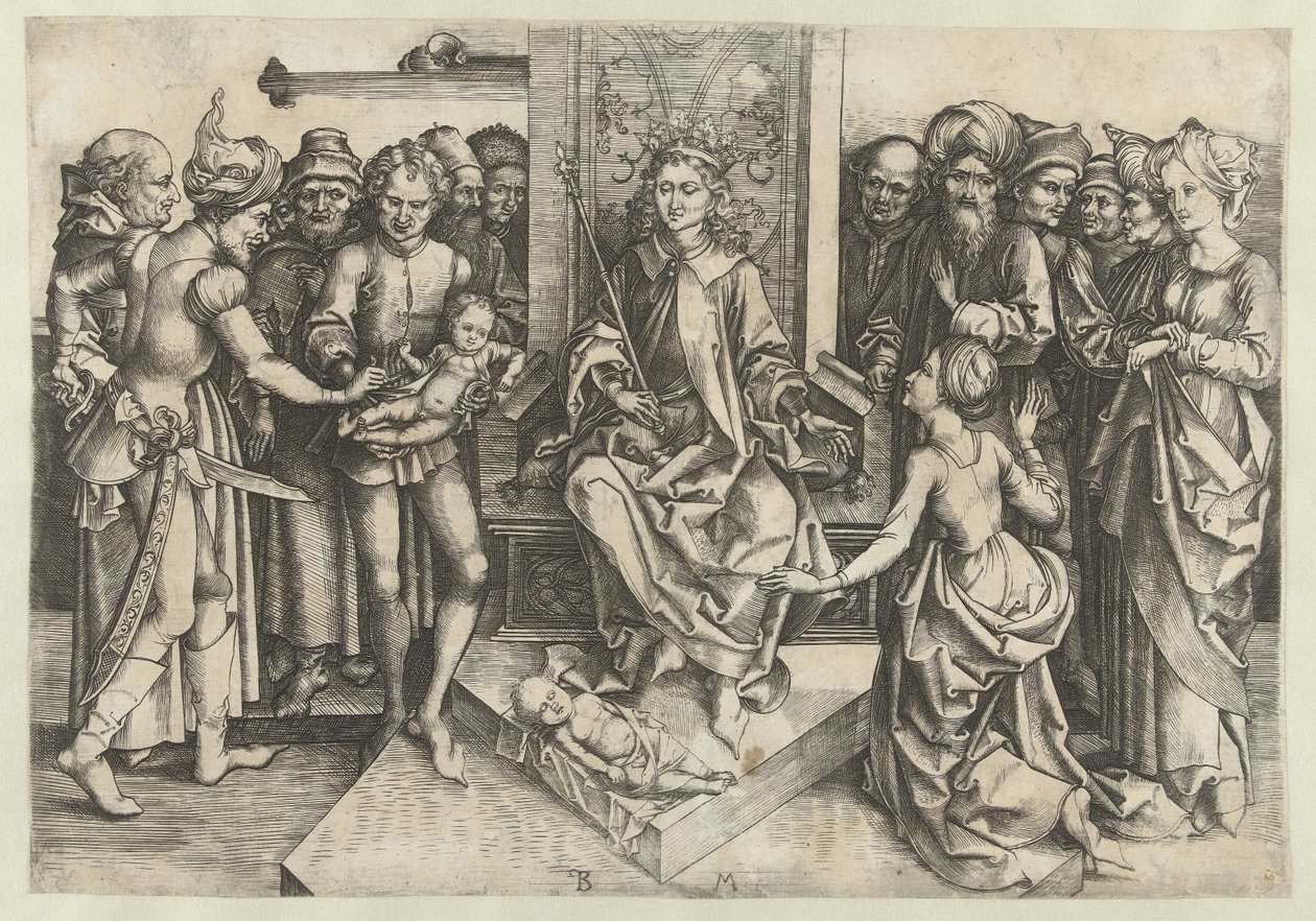Juicio de Salomón (Salomón) de Monogrammist BM