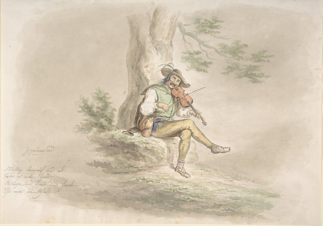 Violinista gitano, 1858 de Monogrammist CG