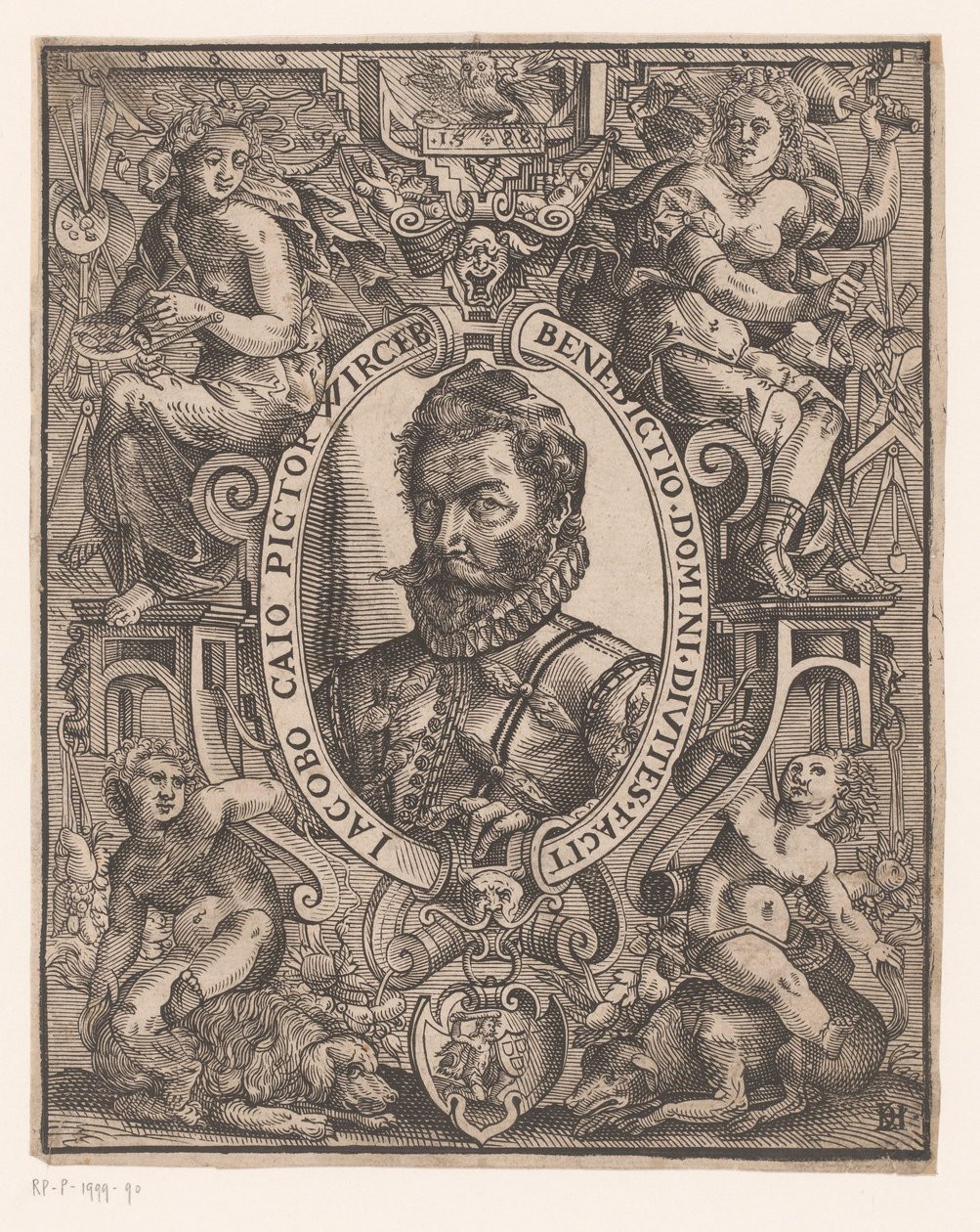 Retrato de Cayo Jacob de Monogrammist DH (Duitsland)