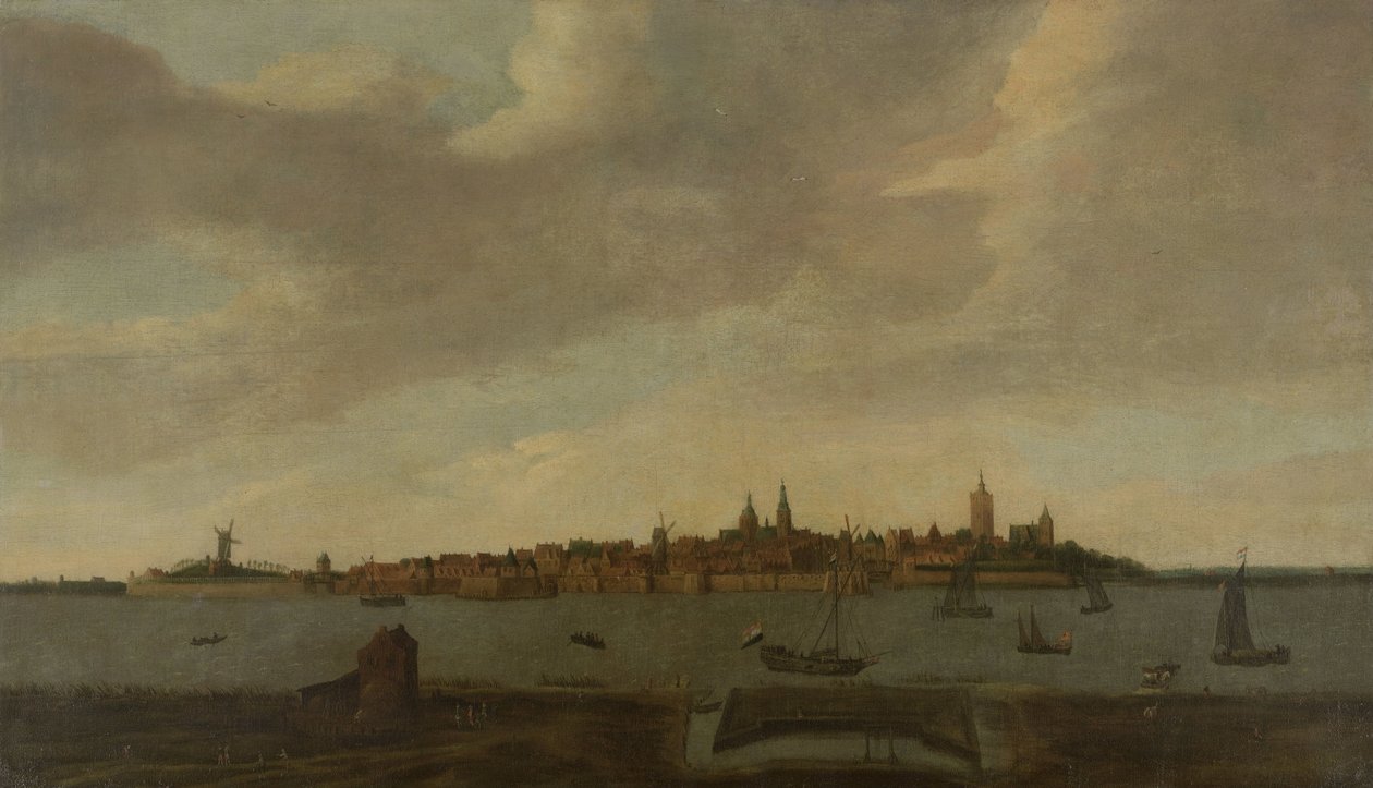 Vista de Heusden de Monogrammist FK (Noordelijke Nederlanden)