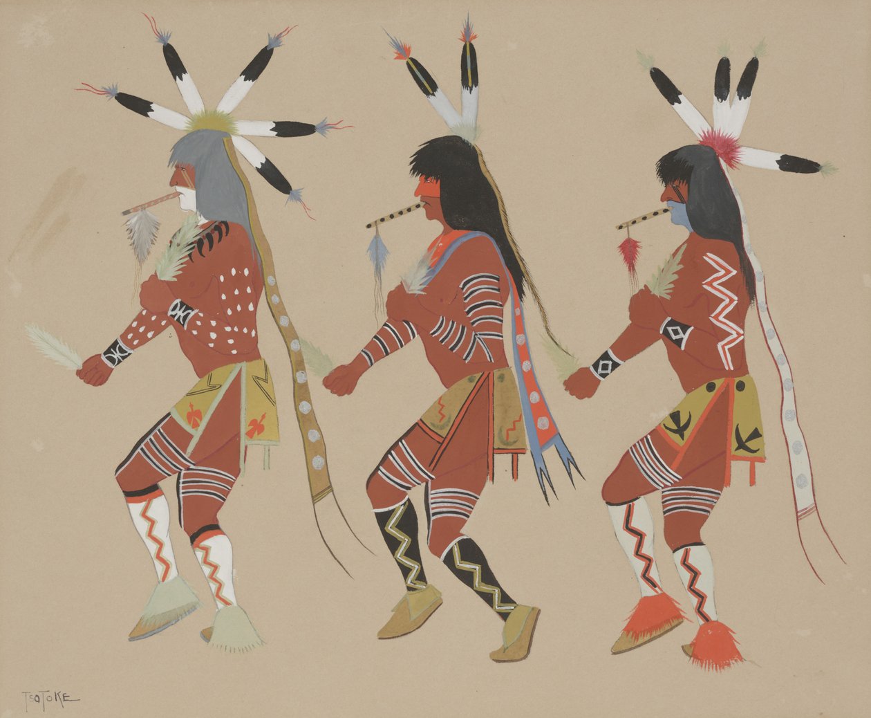 Ceremonial indio, c.1933 de Monroe Tsatoke