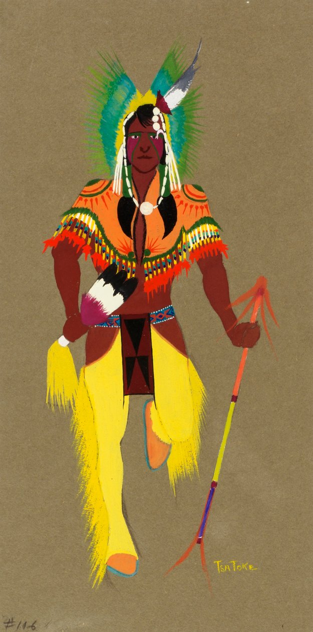 Bailarín de Guerra, ca. 1915-1937 de Monroe Tsatoke