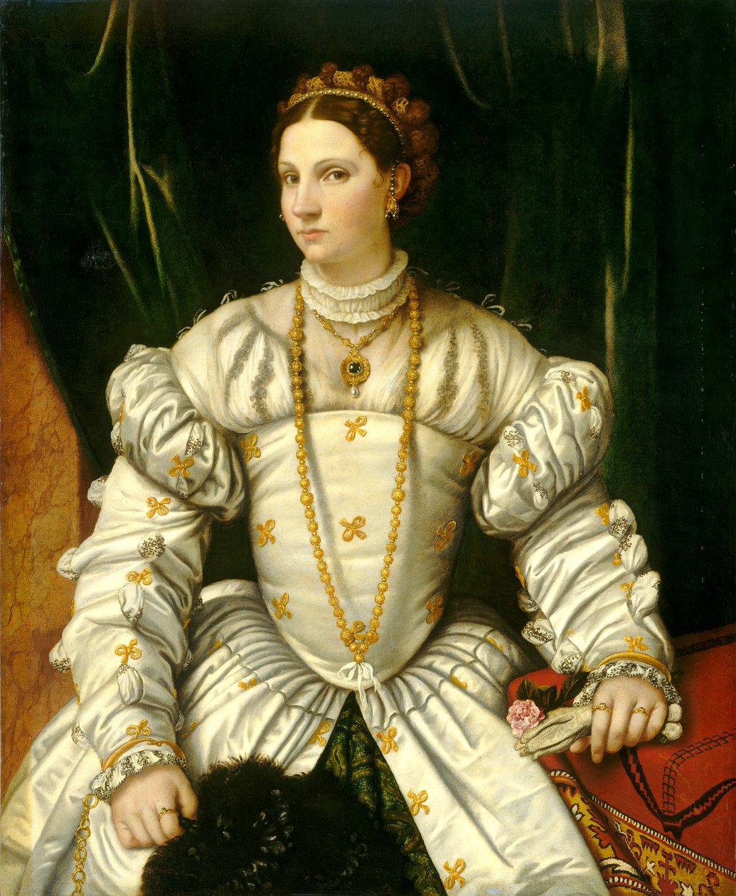 Retrato de una dama de blanco, c.1540 de Moretto da Brescia