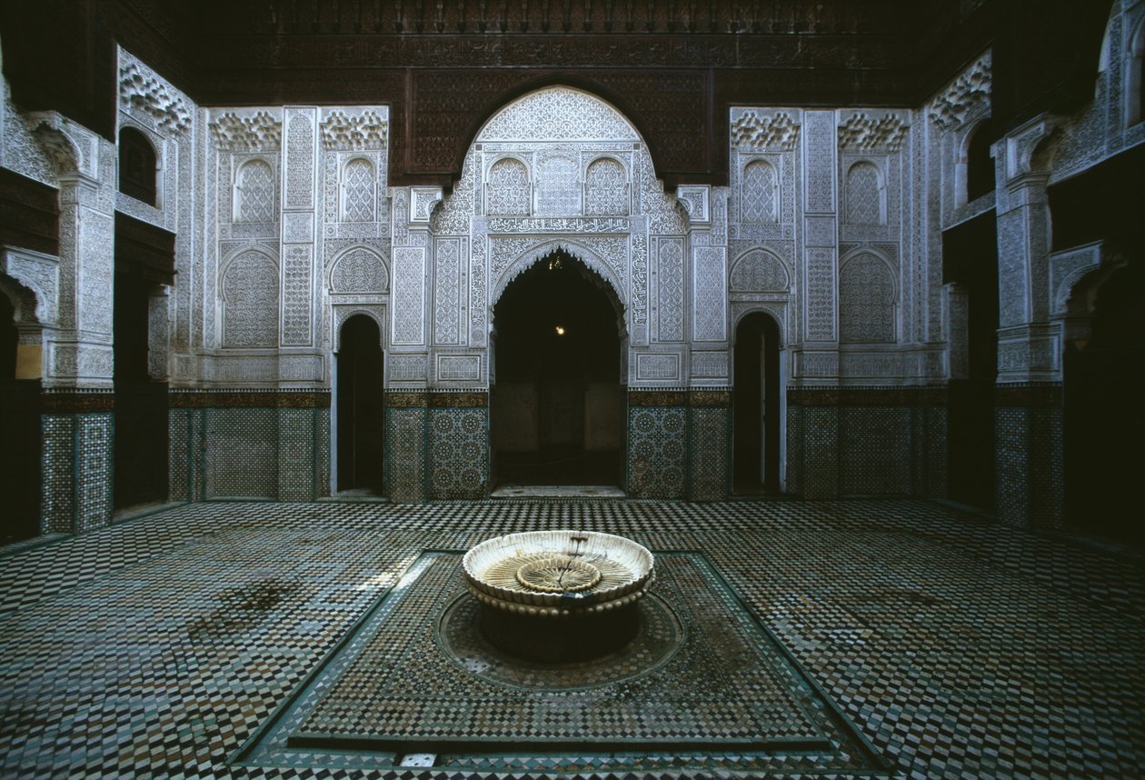 Madrasa Bou Inania, patio de Moroccan School