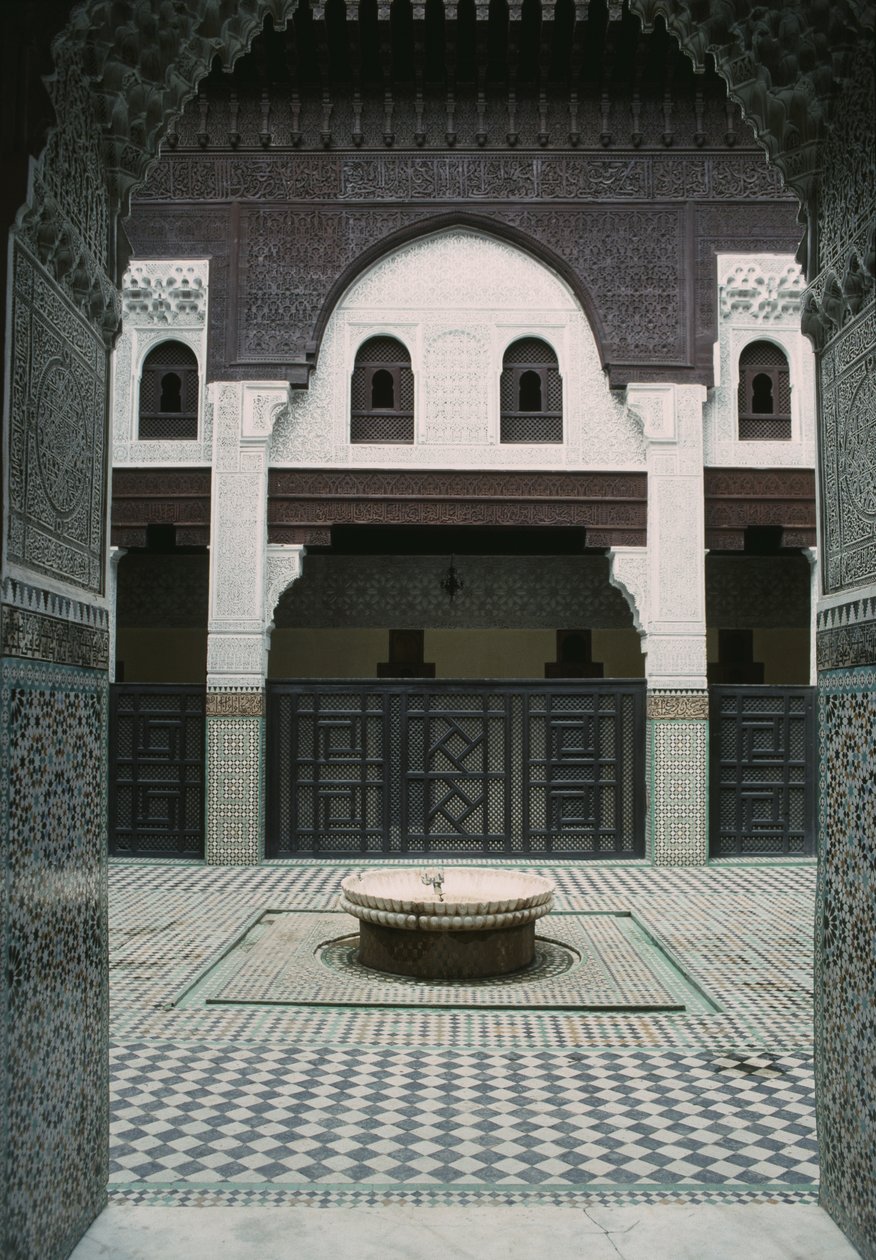 Madrasa Bou Inania, patio de Moroccan School