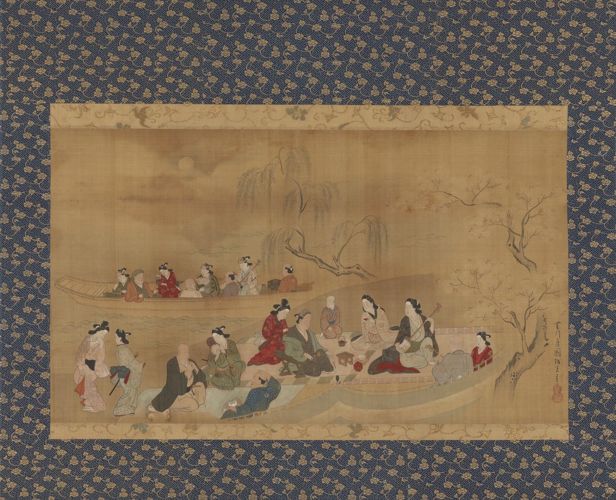 Un picnic de Moronobu Hishikawa
