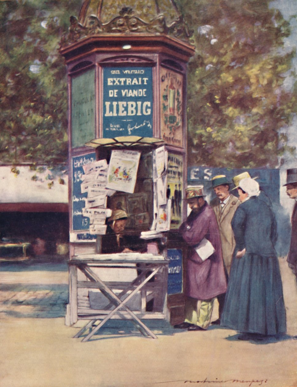 Un quiosco, París, 1903 de Mortimer L Menpes