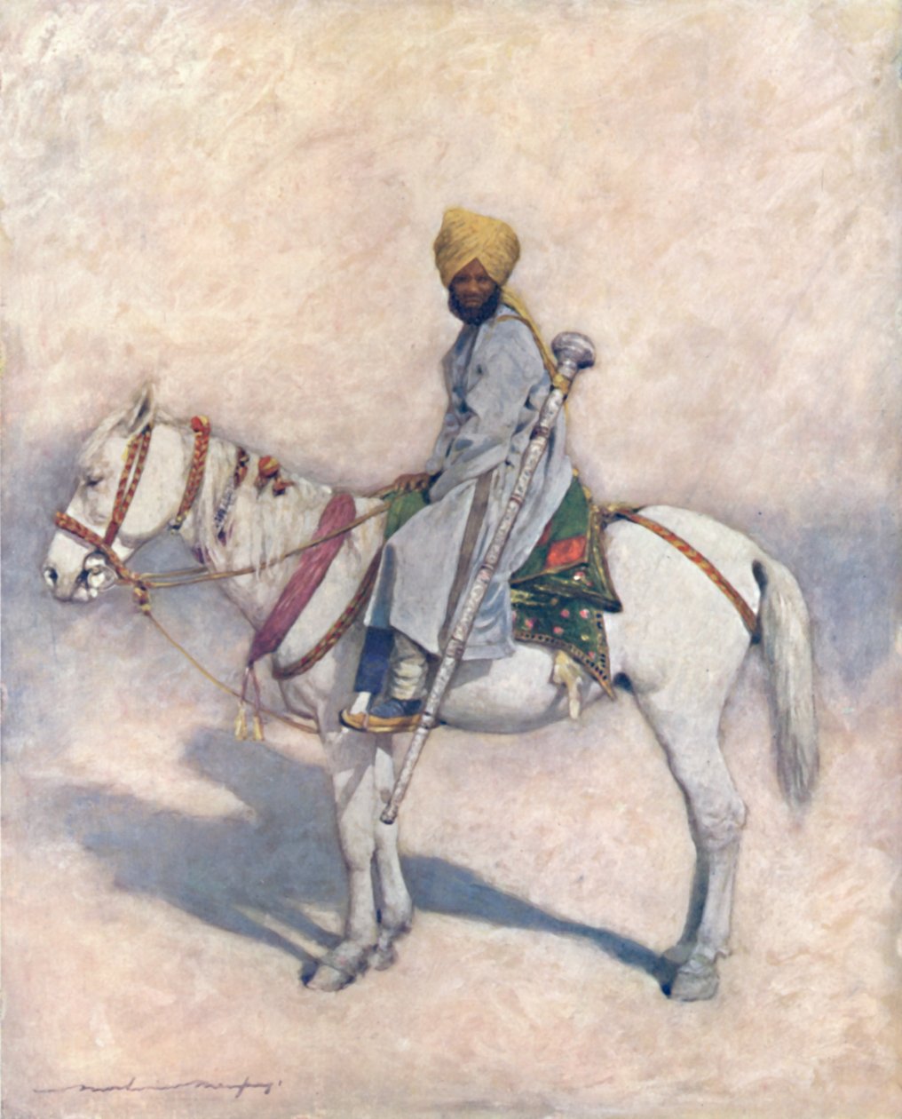 Un macero montado, 1903 de Mortimer L Menpes