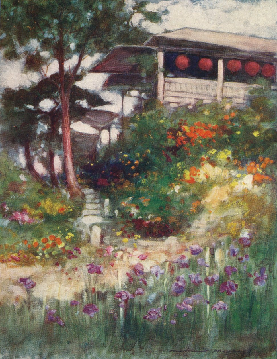 Un jardín de iris, c. 1887, 1901 de Mortimer L Menpes