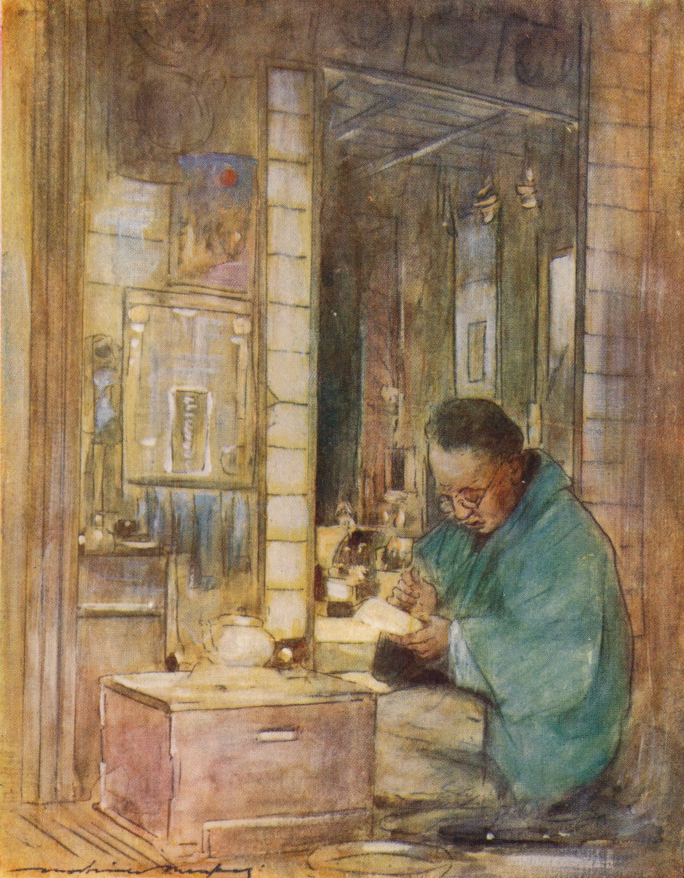 Haciendo cuentas, c. 1887 de Mortimer L Menpes