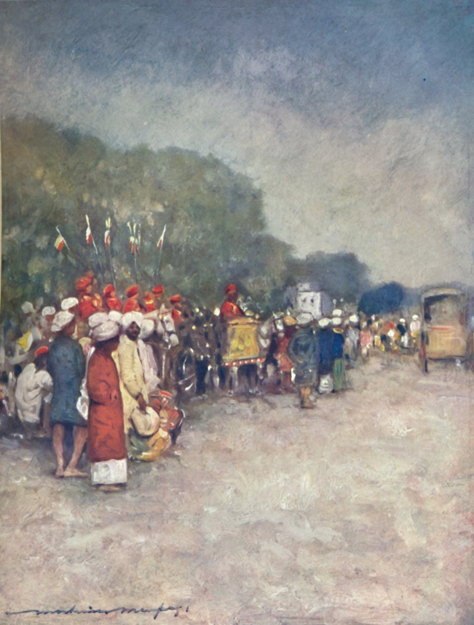 En el camino de Alipur, 1903 de Mortimer L Menpes