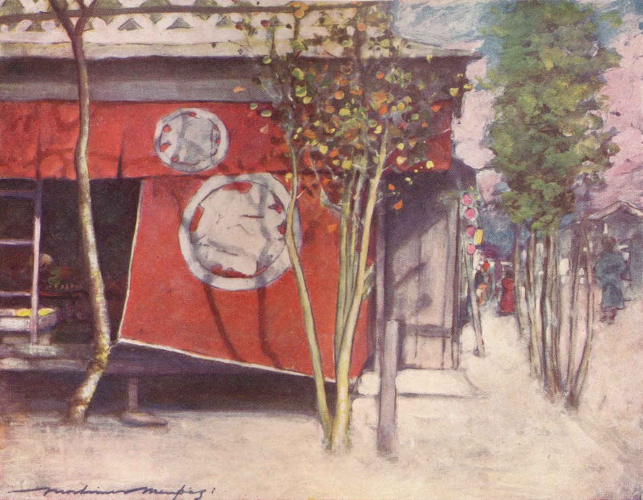 La cortina roja, c1887, 1901 de Mortimer L Menpes