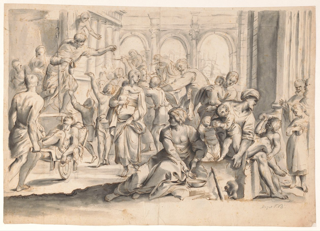 San Roque repartiendo limosnas de Moses Ter Borch