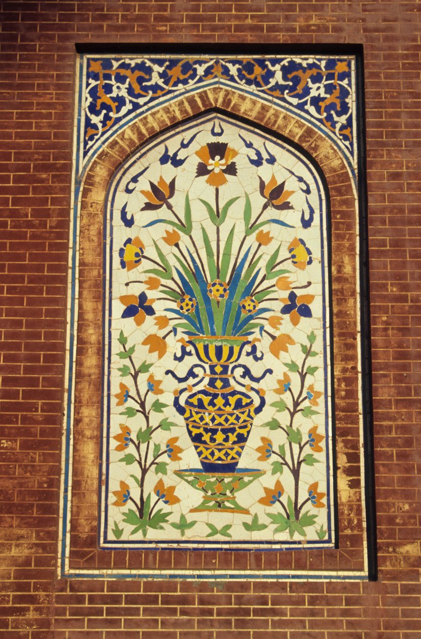 Mosaico de azulejos vidriados, c.1634-35 de Mughal School