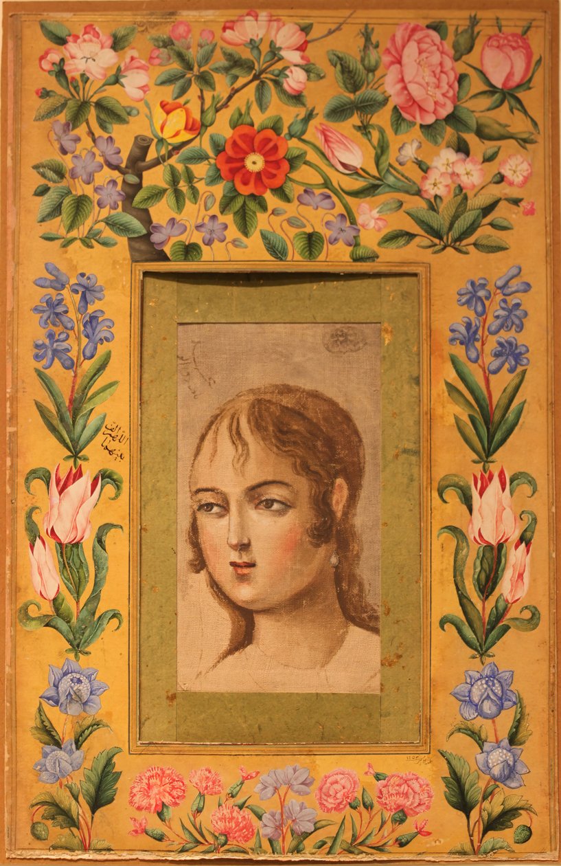 Pintura de una joven belleza, Irán, 1740s-50s de Muhammad Sadiq