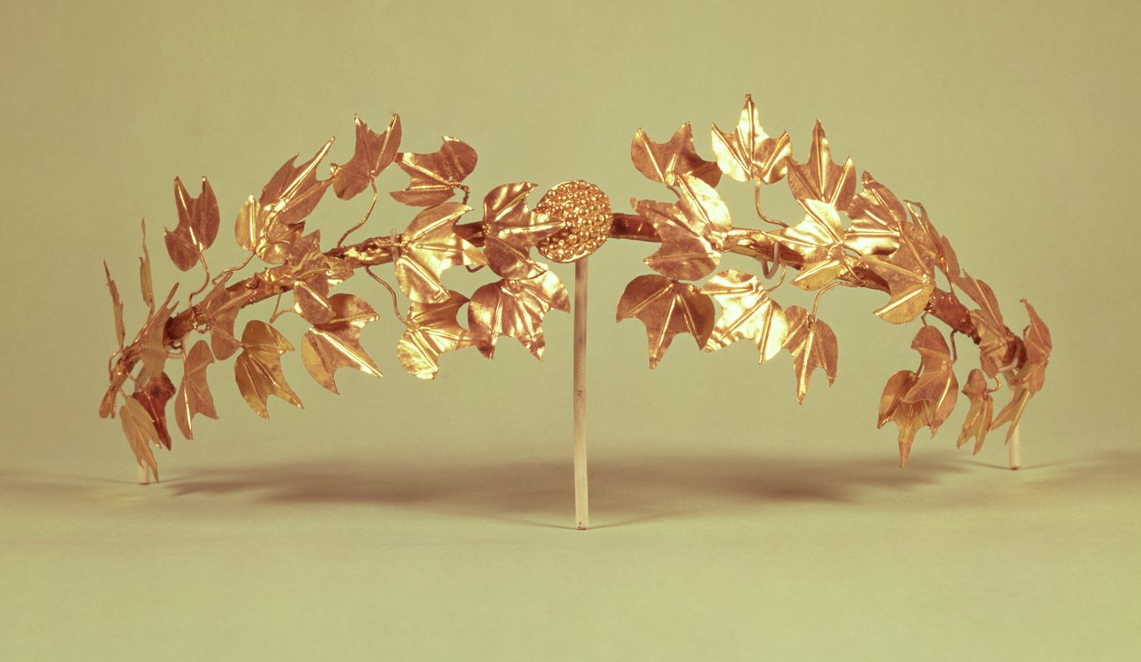 Corona de laurel, Micenas (oro) de Mycenaean