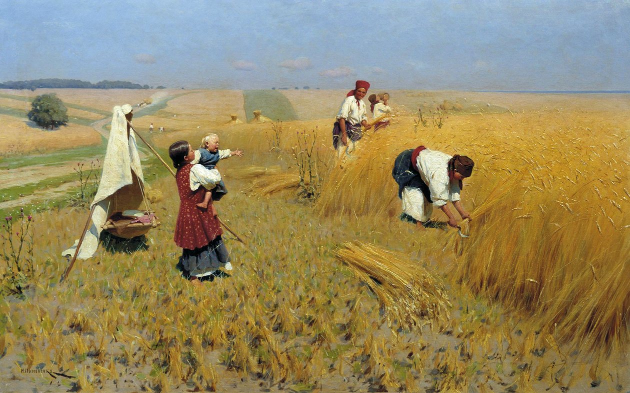 Cosecha en Ucrania, 1886 de Mykola Kornylijowytsch Pymonenko