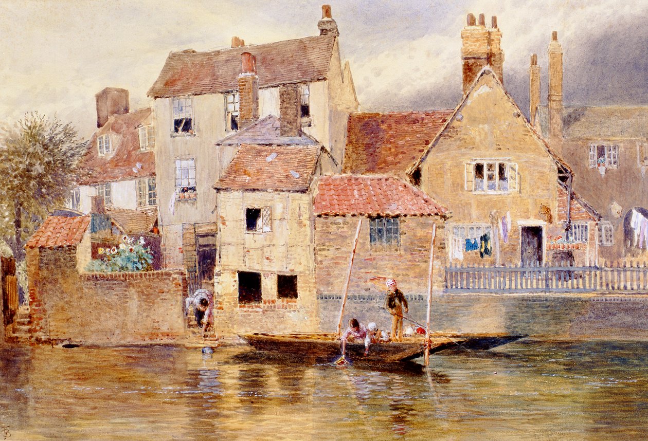 Las viejas cabañas en Eton de Myles Birket Foster