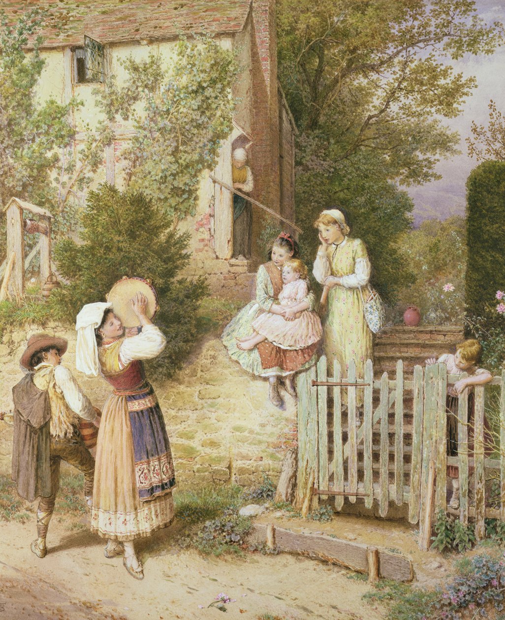 Músicos ambulantes de Myles Birket Foster
