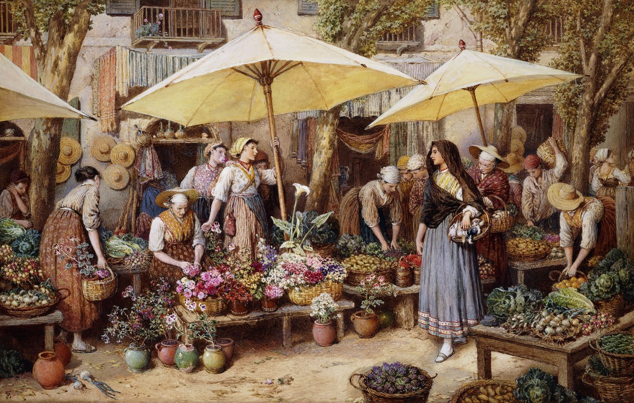 El Mercado de Flores, Toulon de Myles Birket Foster