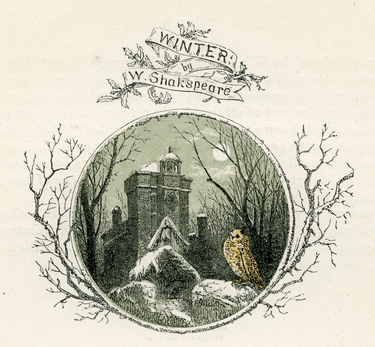 Invierno por William Shakespeare de Myles Birket Foster