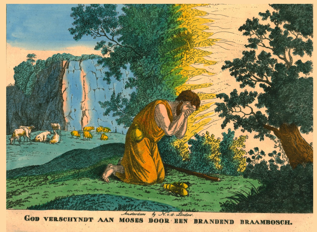 Moisés y la zarza ardiente de N v d Linden