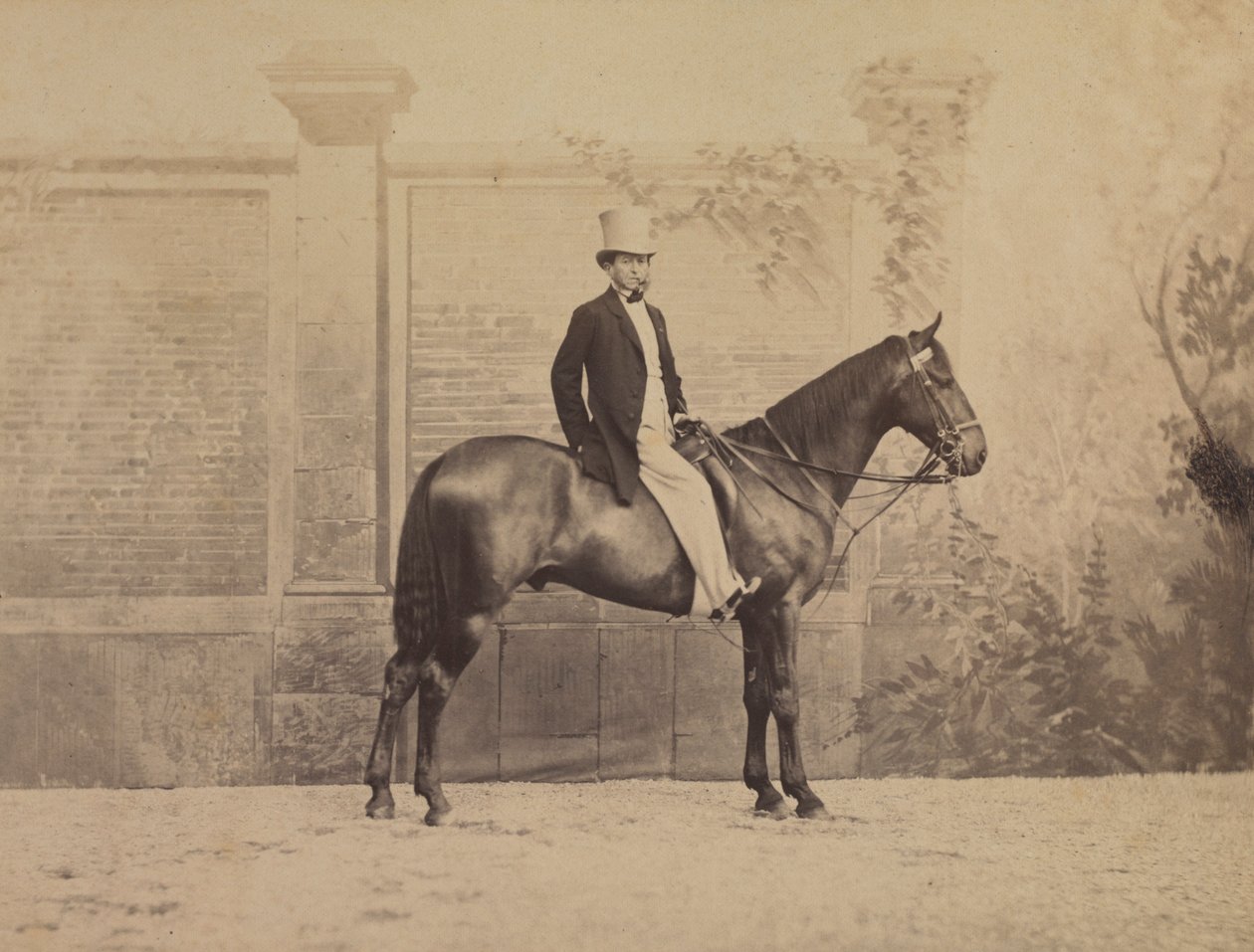 Hombre en un caballo, c. 1860s de Nadar