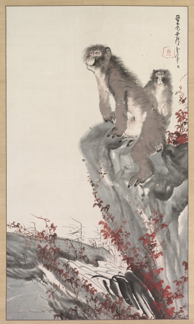 Monkeys by a Stream de Nagasawa Rosetsu