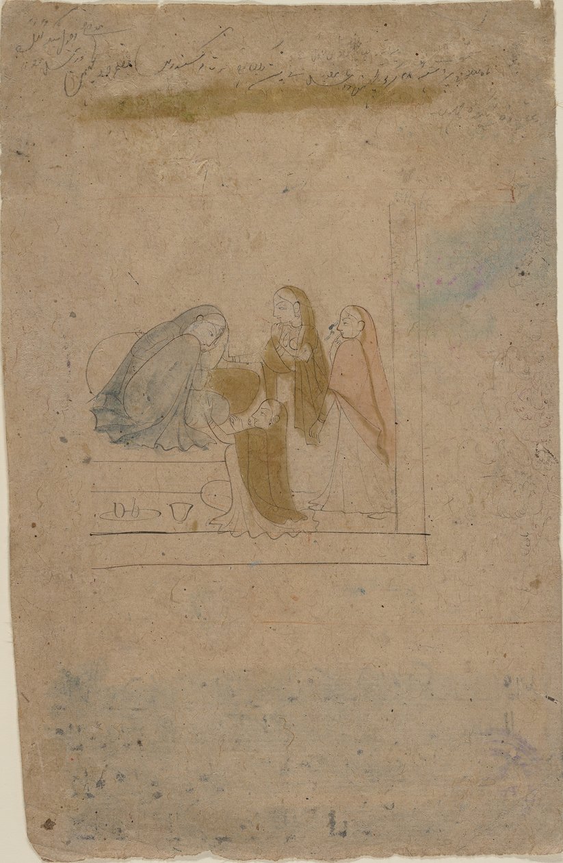 Una Dama con Acompañantes, ca. 1775-80 de Nainsukh
