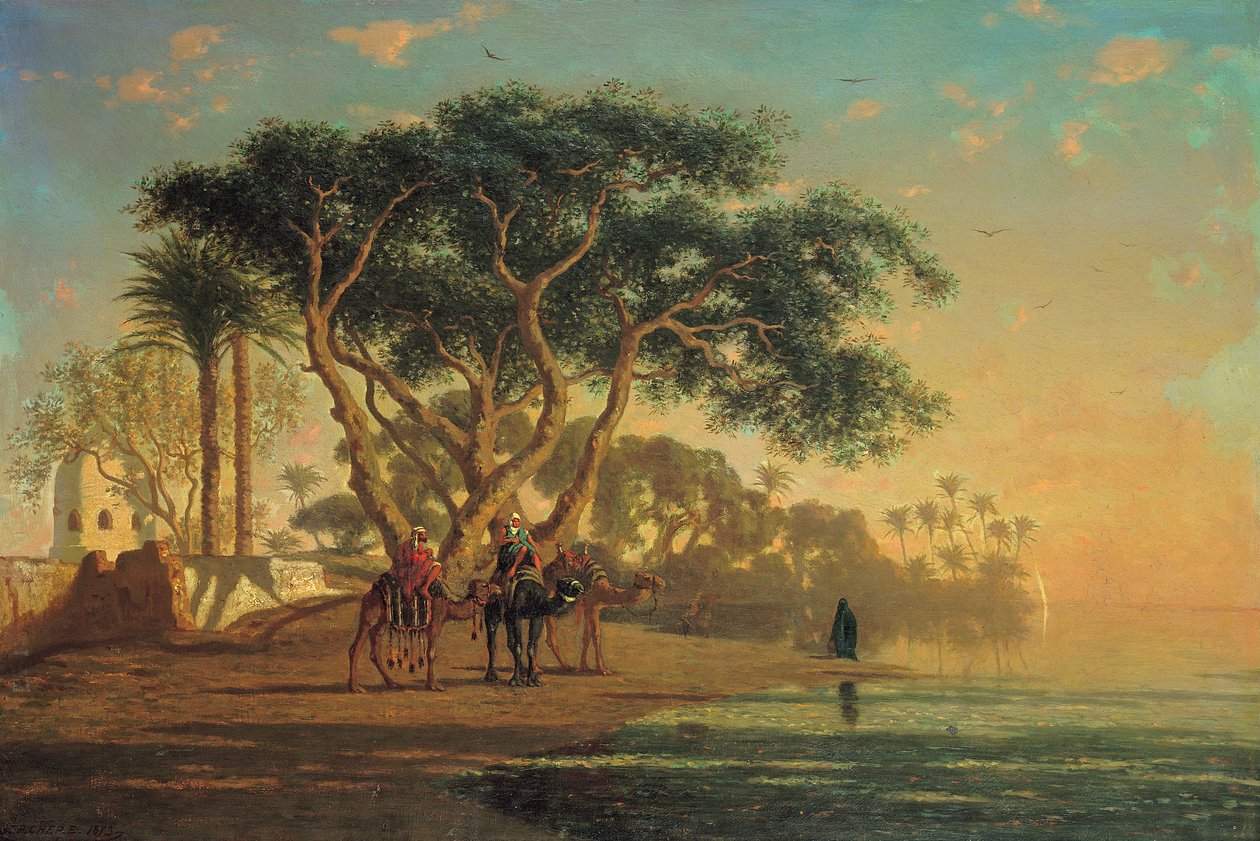 Oasis árabe, 1853 de Narcisse Berchere
