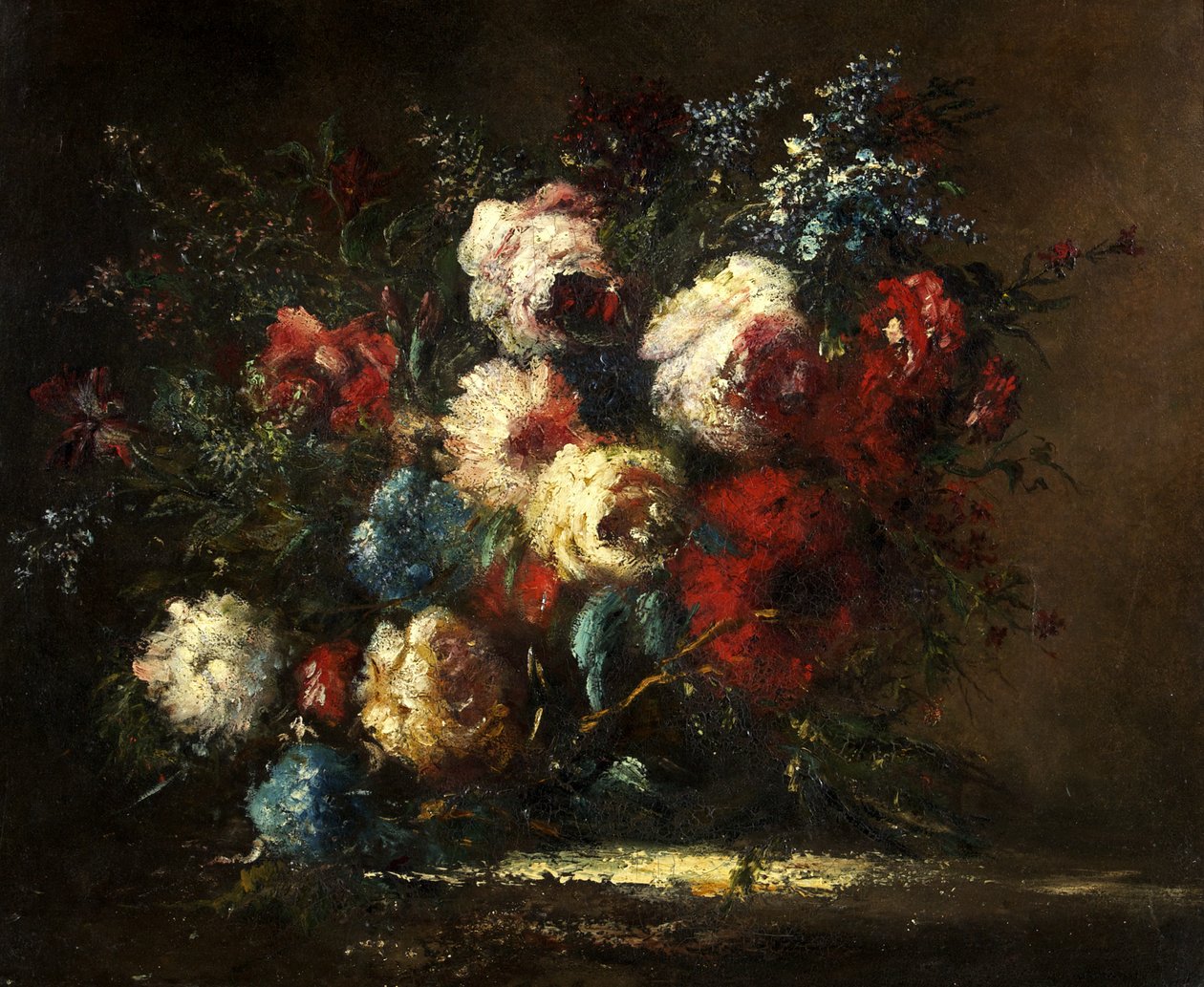 Pieza de flores de Narcisse Virgile Diaz de la Peña