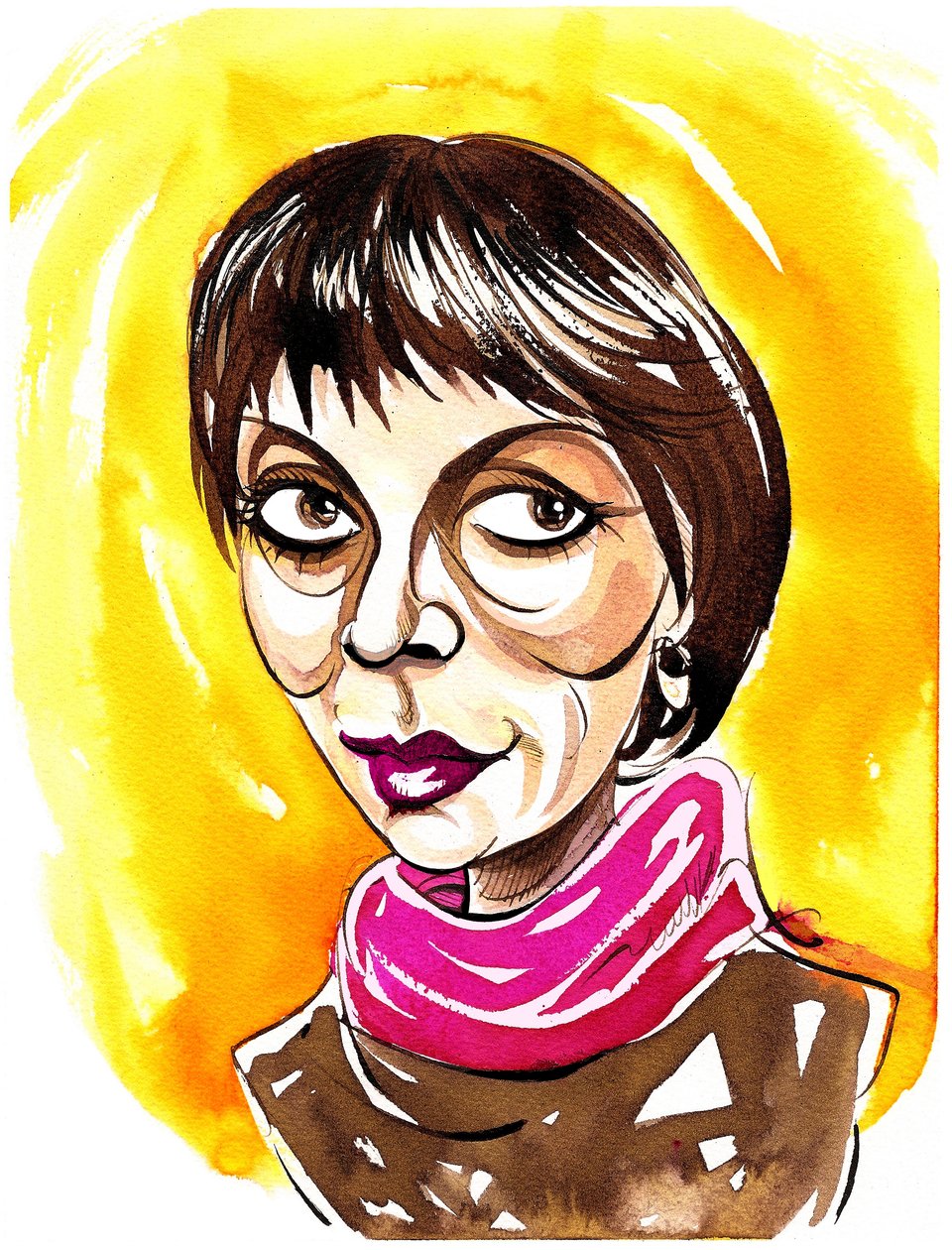 Brigitte Fassbaender - caricatura de Neale Osborne