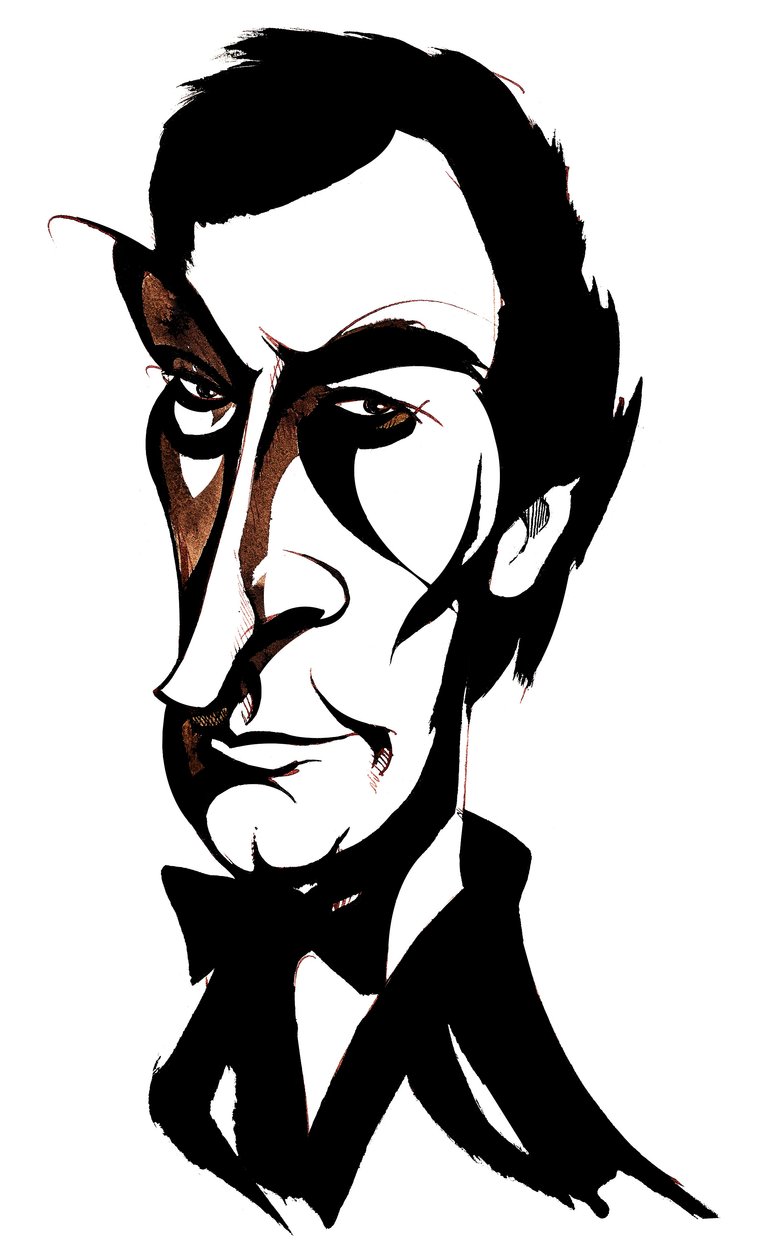 El actor británico Timothy Dalton (nacido en 1946) como James Bond 007 de Neale Osborne