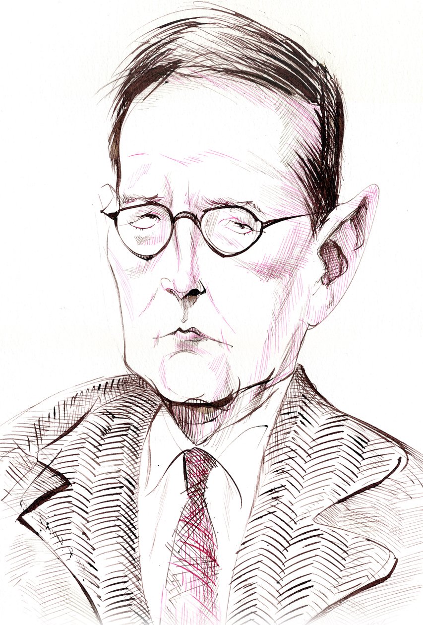 Dmitri Shostakovich - caricatura del compositor ruso de Neale Osborne