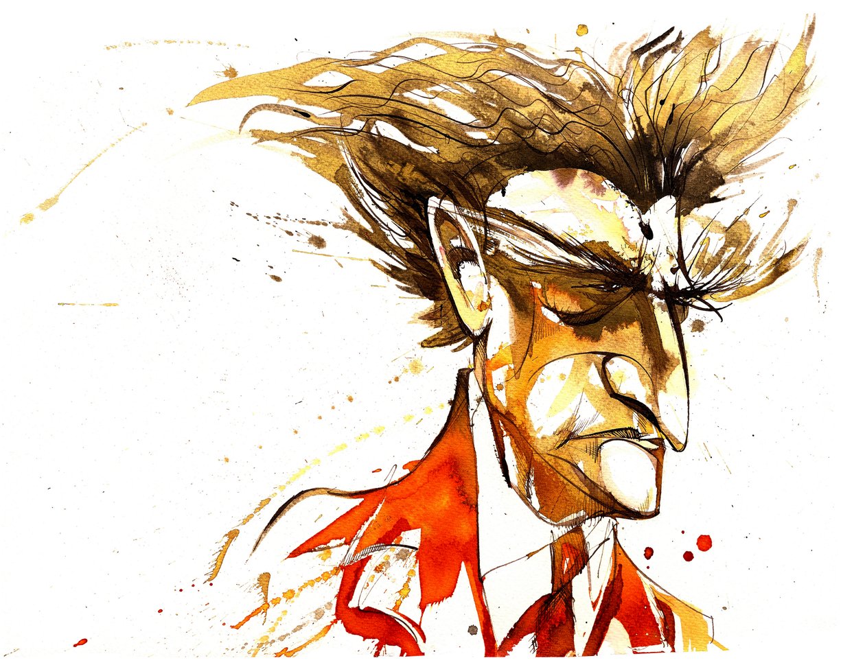 Edgard Varese (caricatura en color) de Neale Osborne