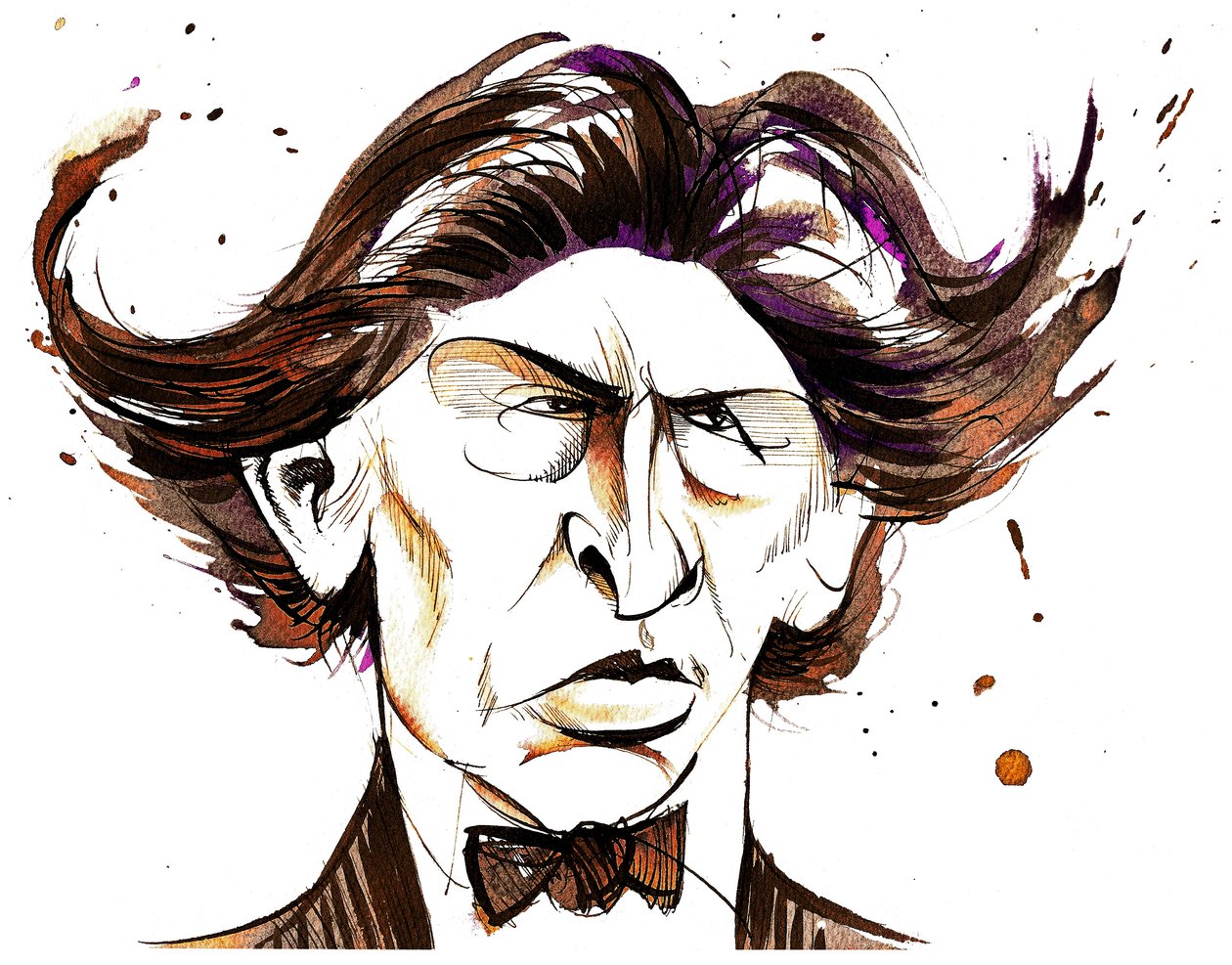 Ferruccio Busoni (caricatura en color) de Neale Osborne