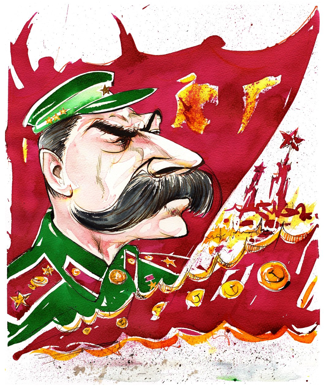 Joseph Stalin (caricatura en color) de Neale Osborne