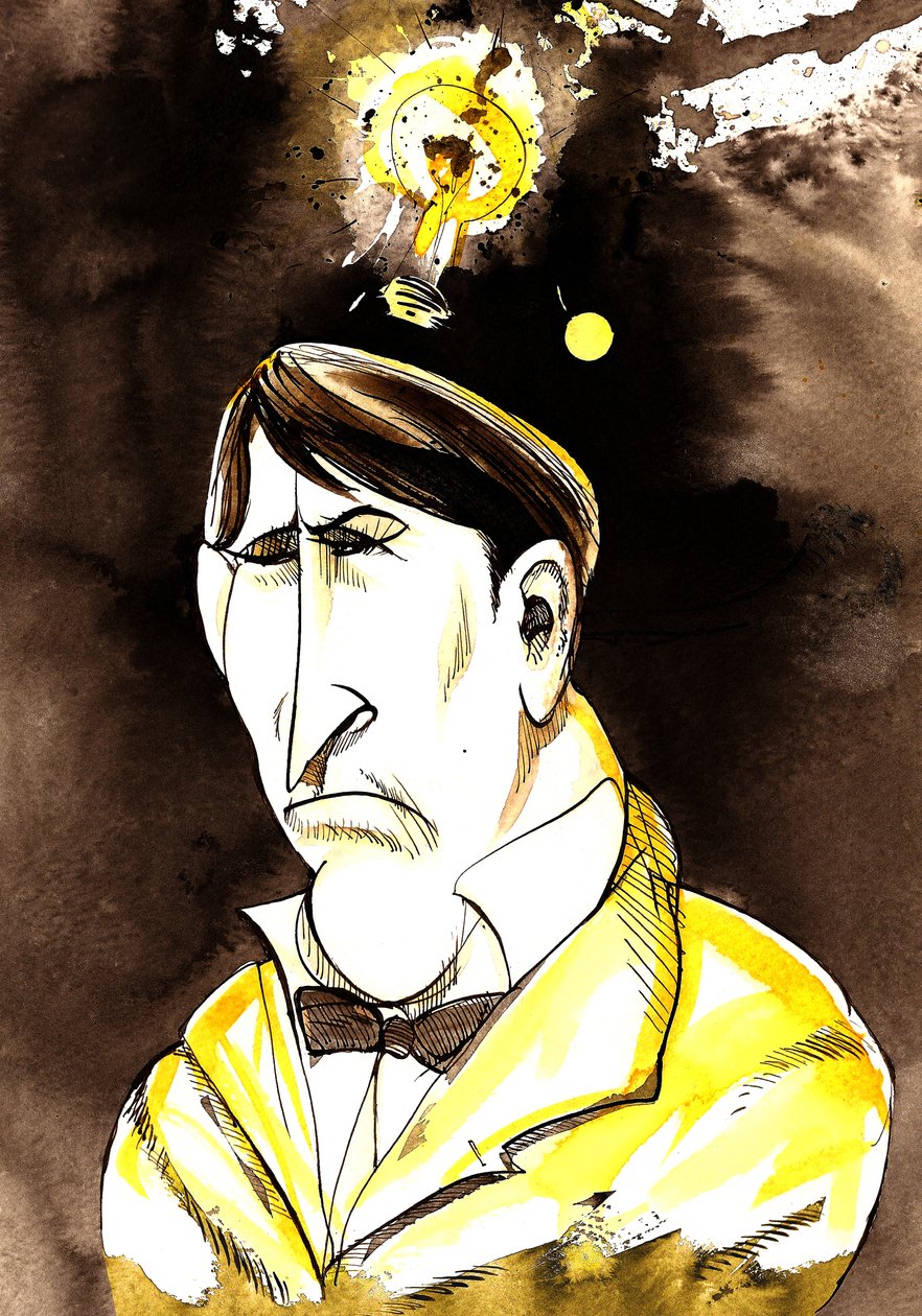 Thomas Edison - caricatura del inventor y físico estadounidense, 1847-1931 de Neale Osborne