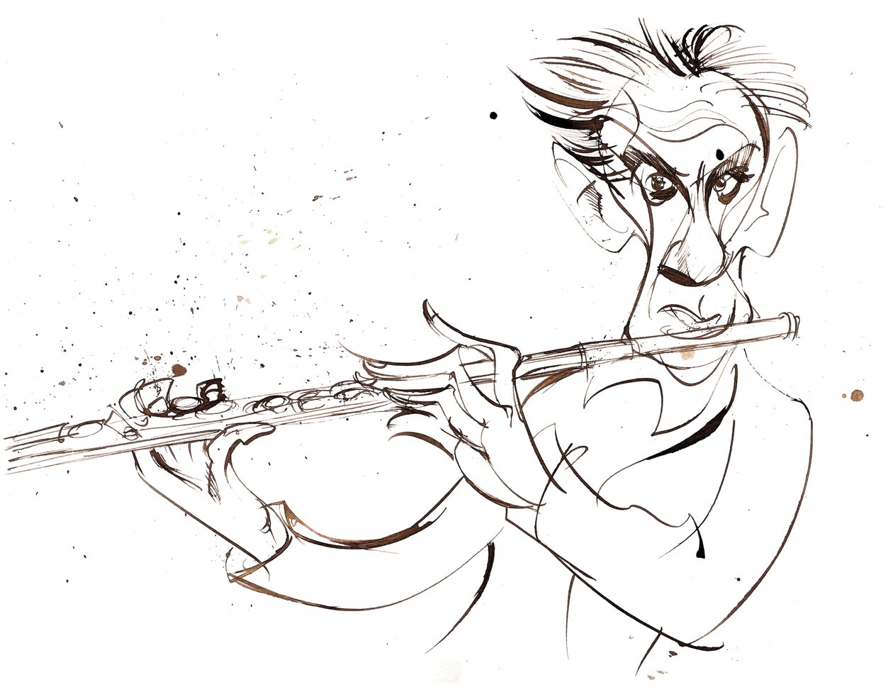 Marcel Moyse, 2022 (tinta) de Neale Osborne