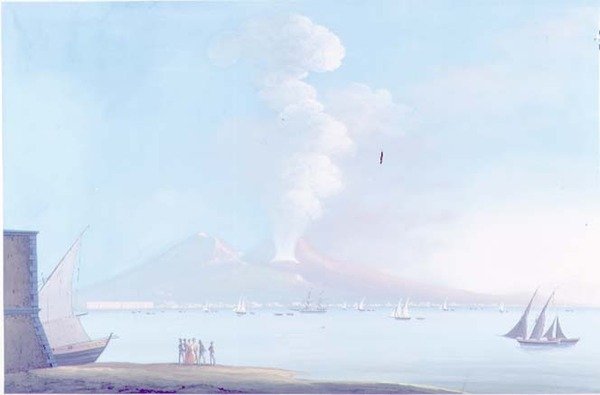 La erupción del Vesubio de Neapolitan School