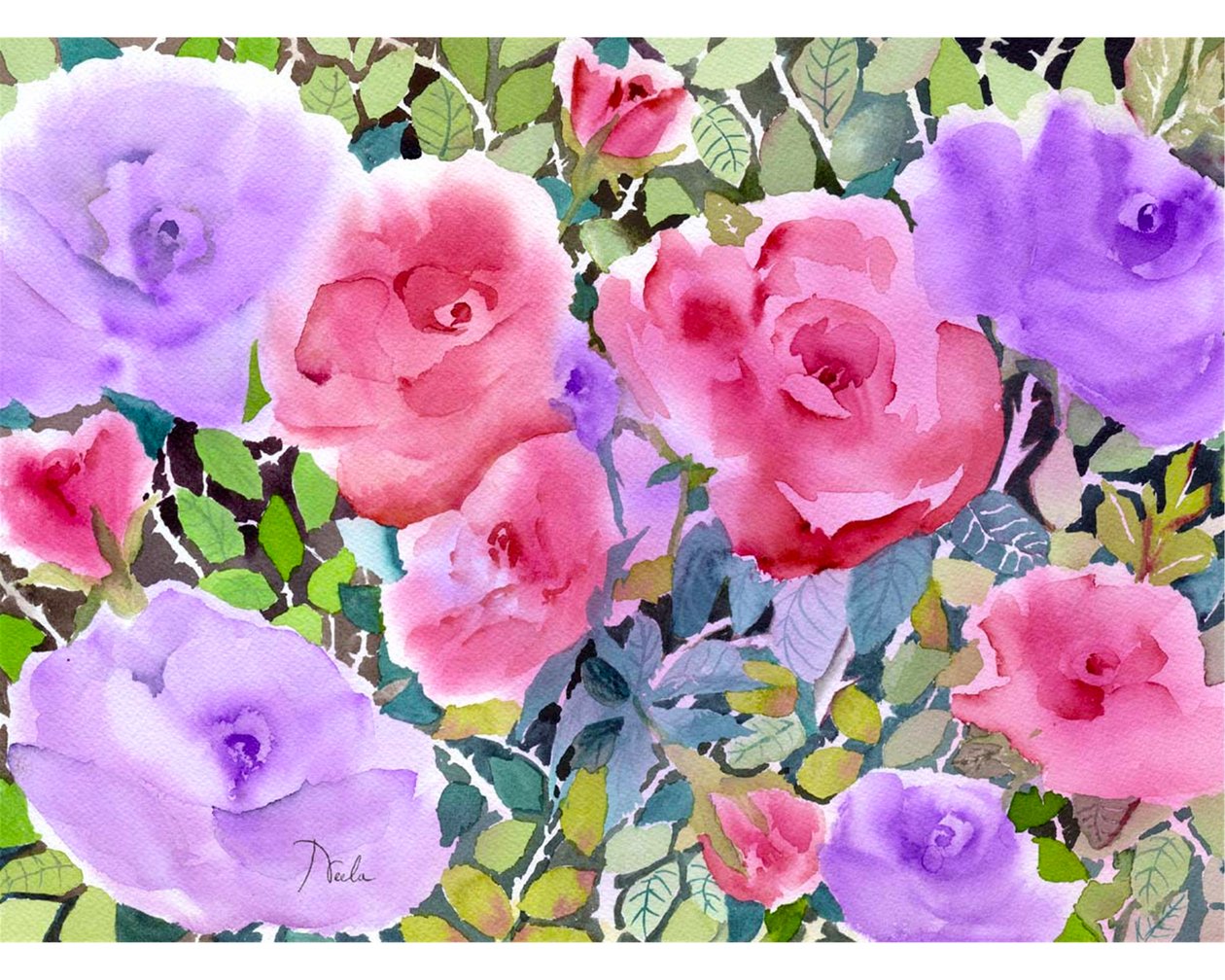 Jardín de rosas de Neela Pushparaj