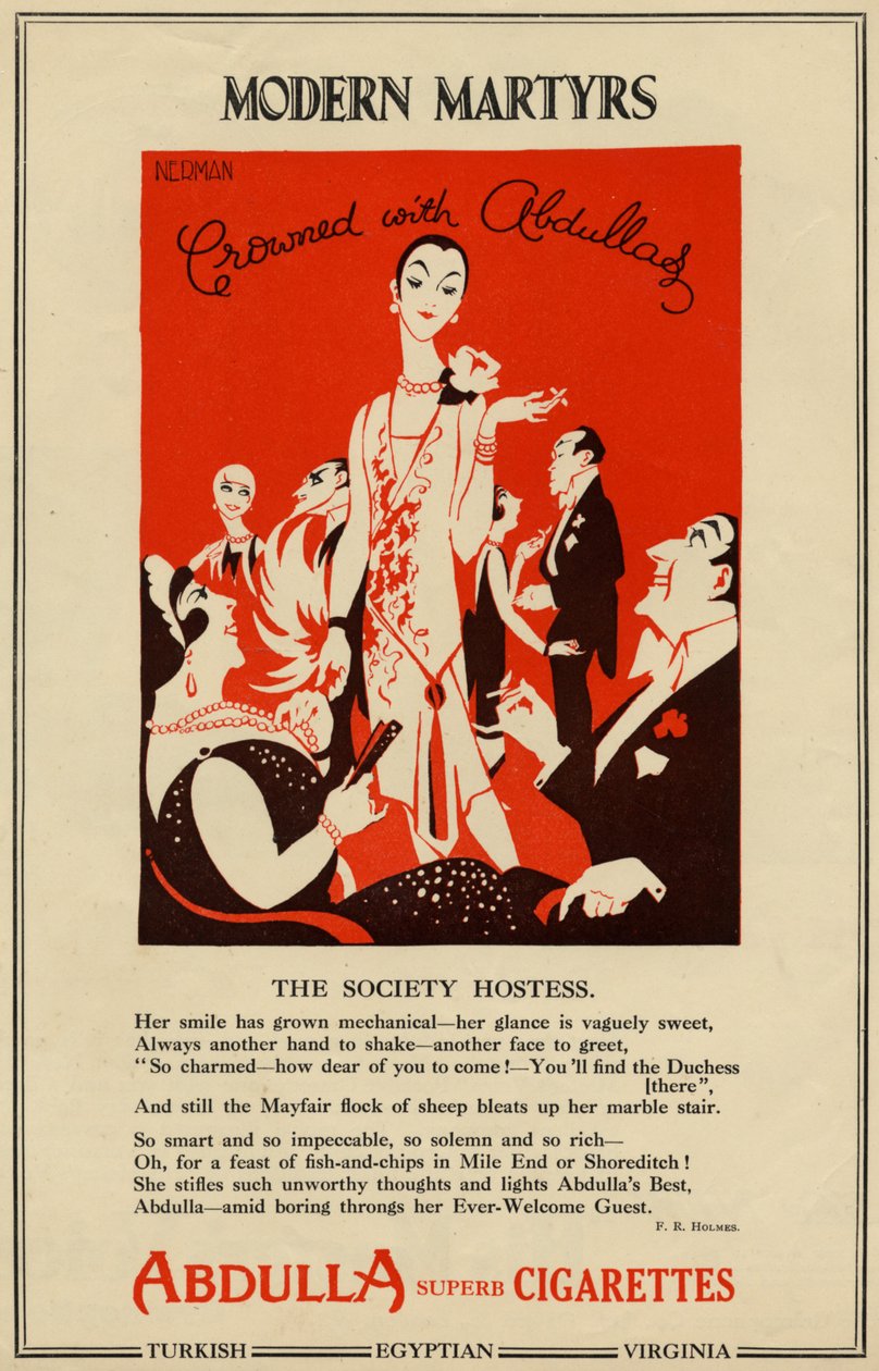 Cigarrillos Abdulla, 1927 de Nerman
