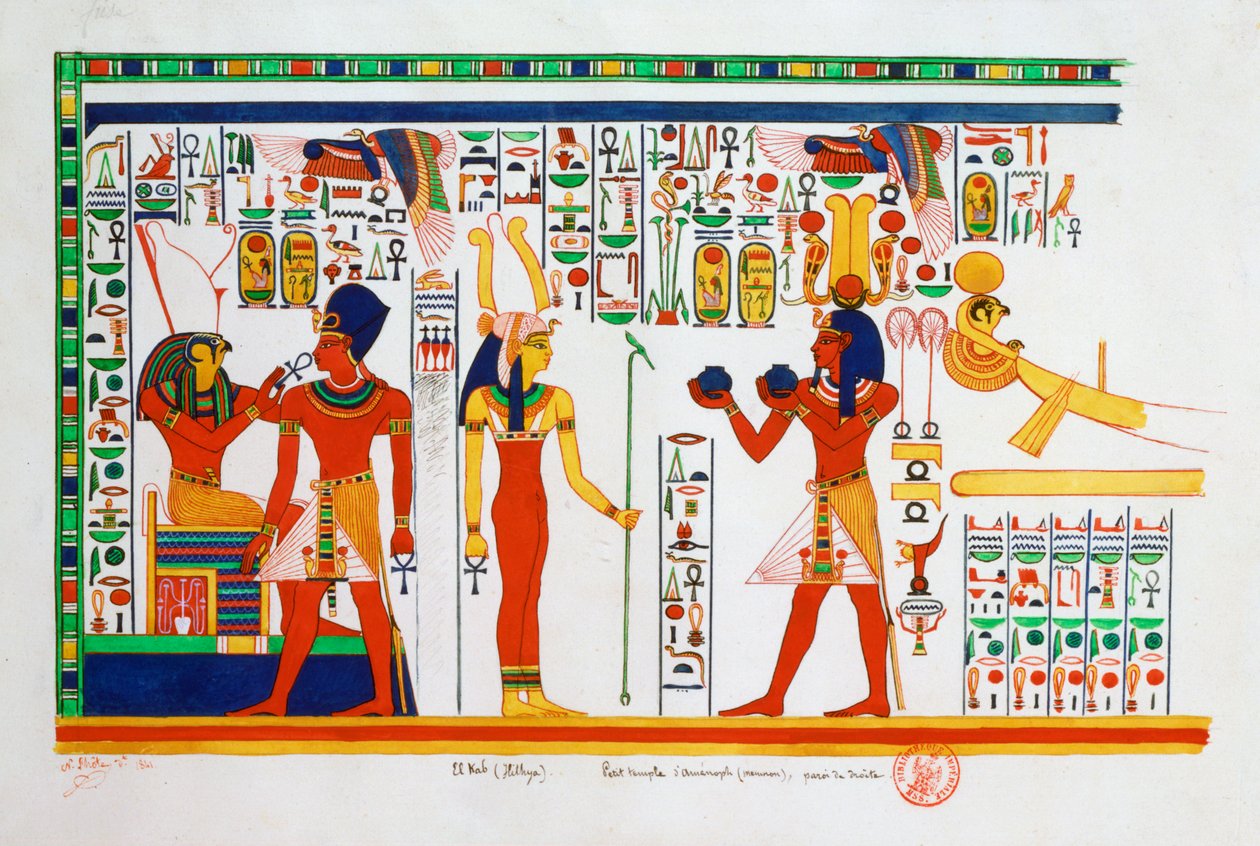 Mural de El-Kab, Egipto, 1841 de Nestor l