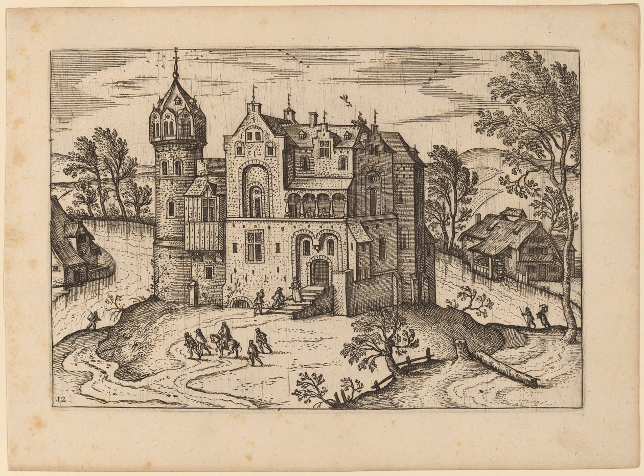Castillo junto a un Río de Netherlandish 16th Century