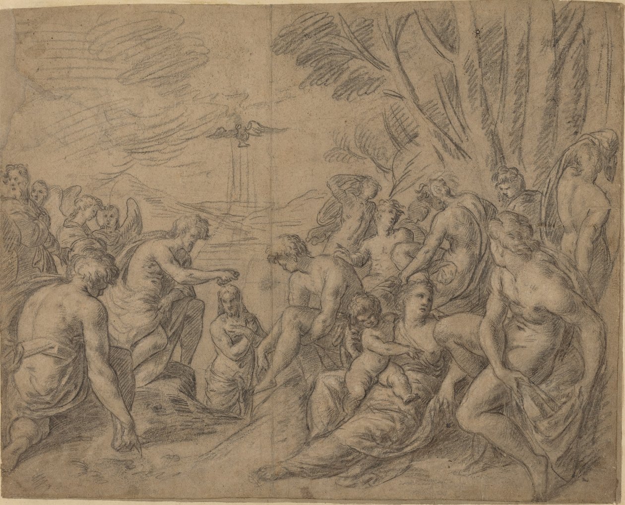 El bautismo de Cristo de Netherlandish 16th Century