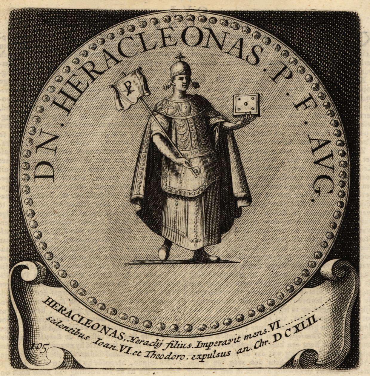 Retrato del Emperador Bizantino Heraclonas de Netherlandish School