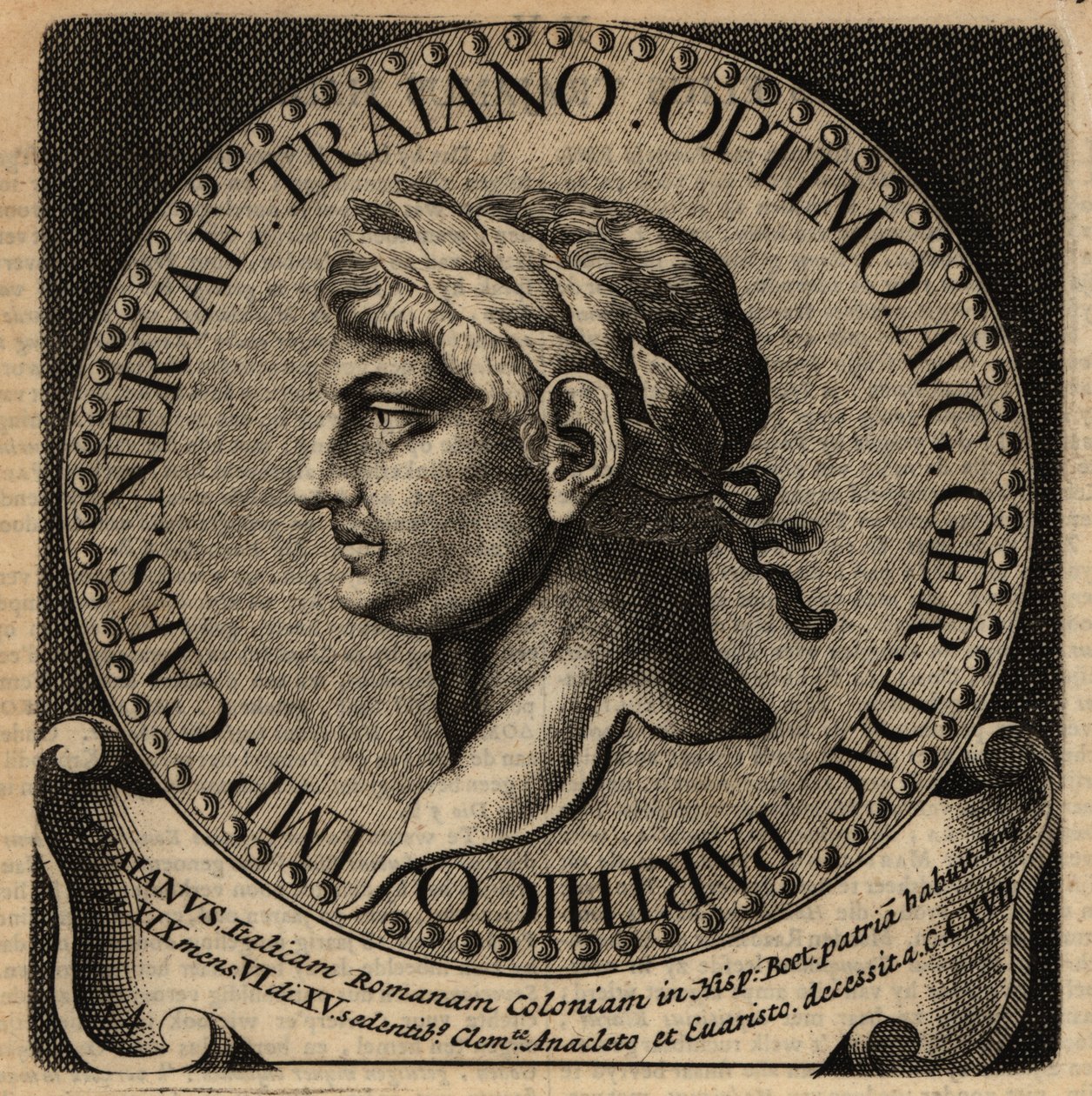Retrato del emperador romano Trajano de Netherlandish School