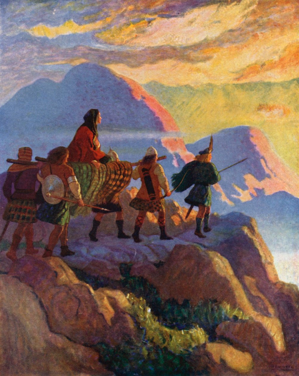 Helen desciende el Valle de Piedras de Newell Convers Wyeth