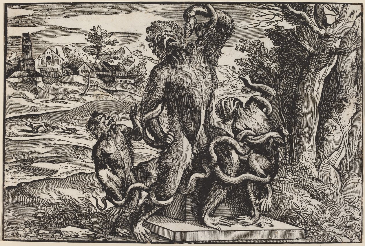 Caricatura del grupo Laocoonte de Niccolò Boldrini after Titian